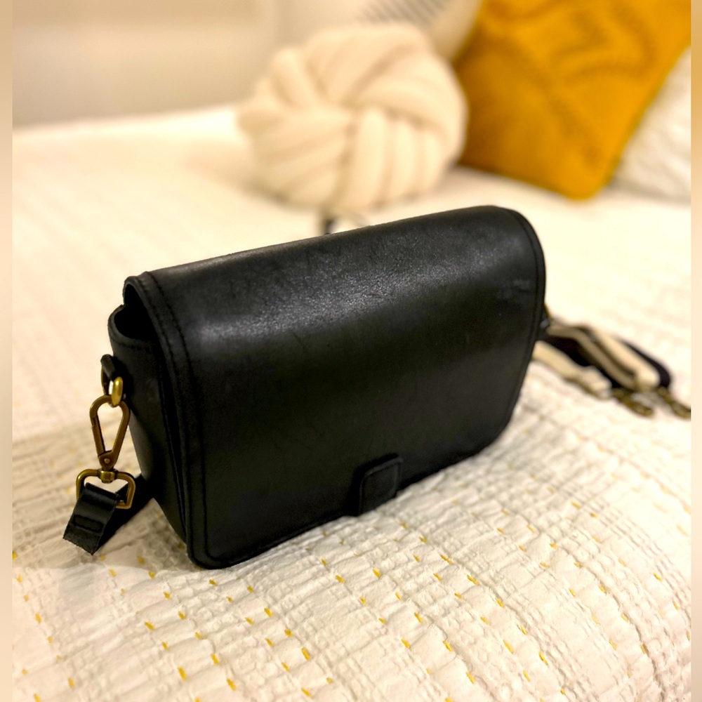 Madewell Black Leather Purse with Extra Strap